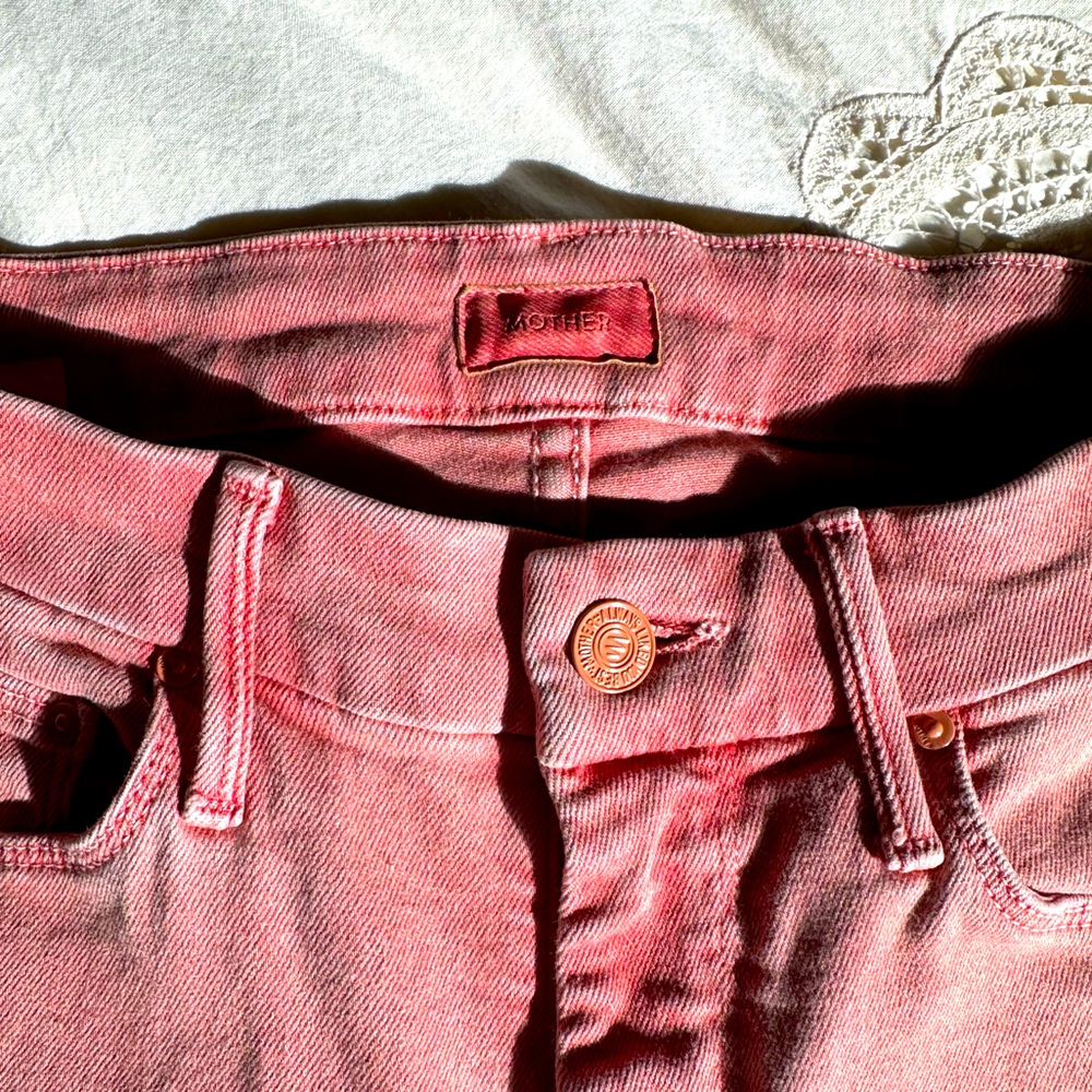 ❤️ Mother Jeans | The Looker Coral-